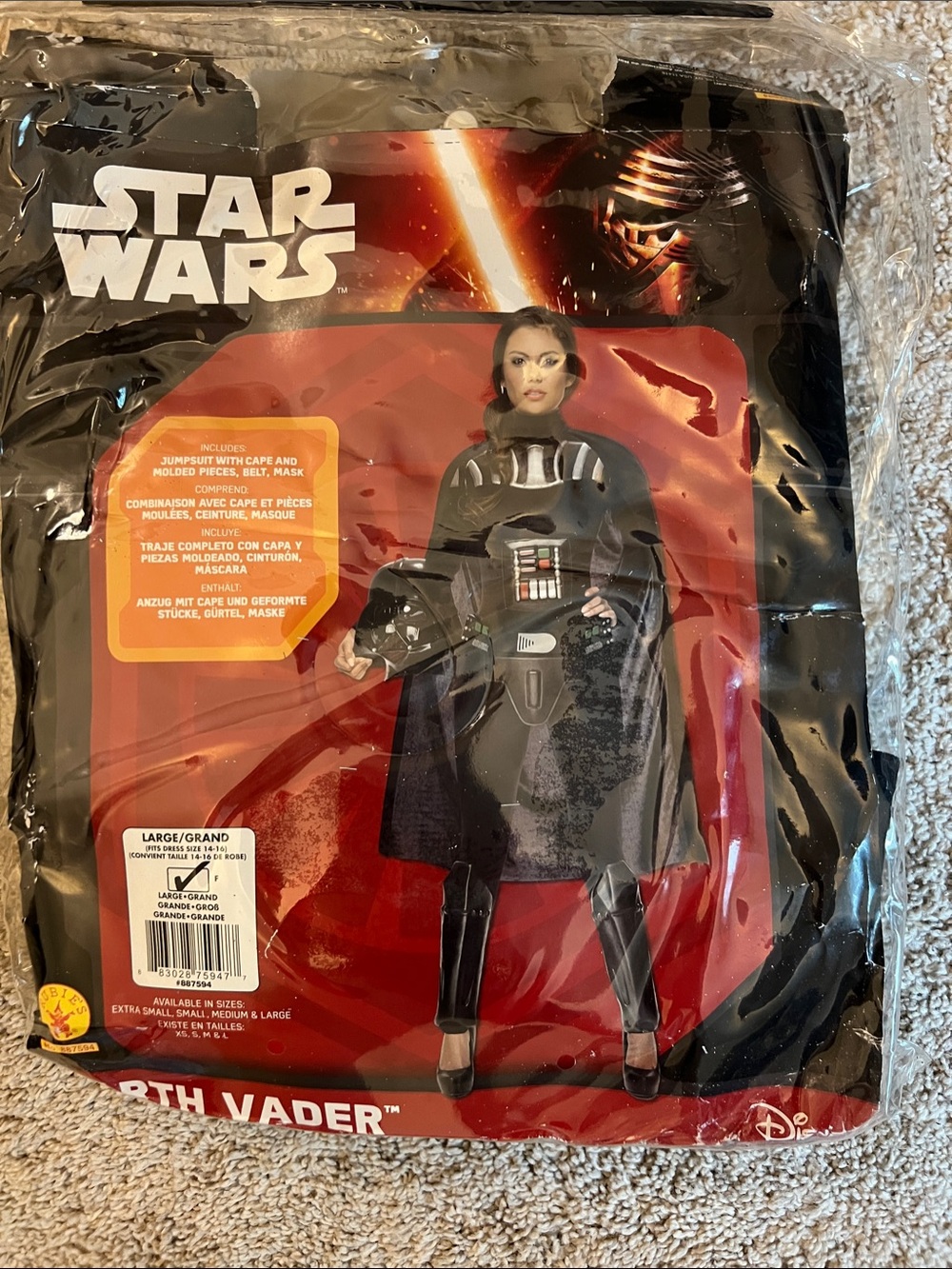 Star Wars Women's Darth Vader Costume in Black with Silver Accents